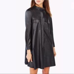 BCBGMaxazria Emilee long sleeved faux leather over